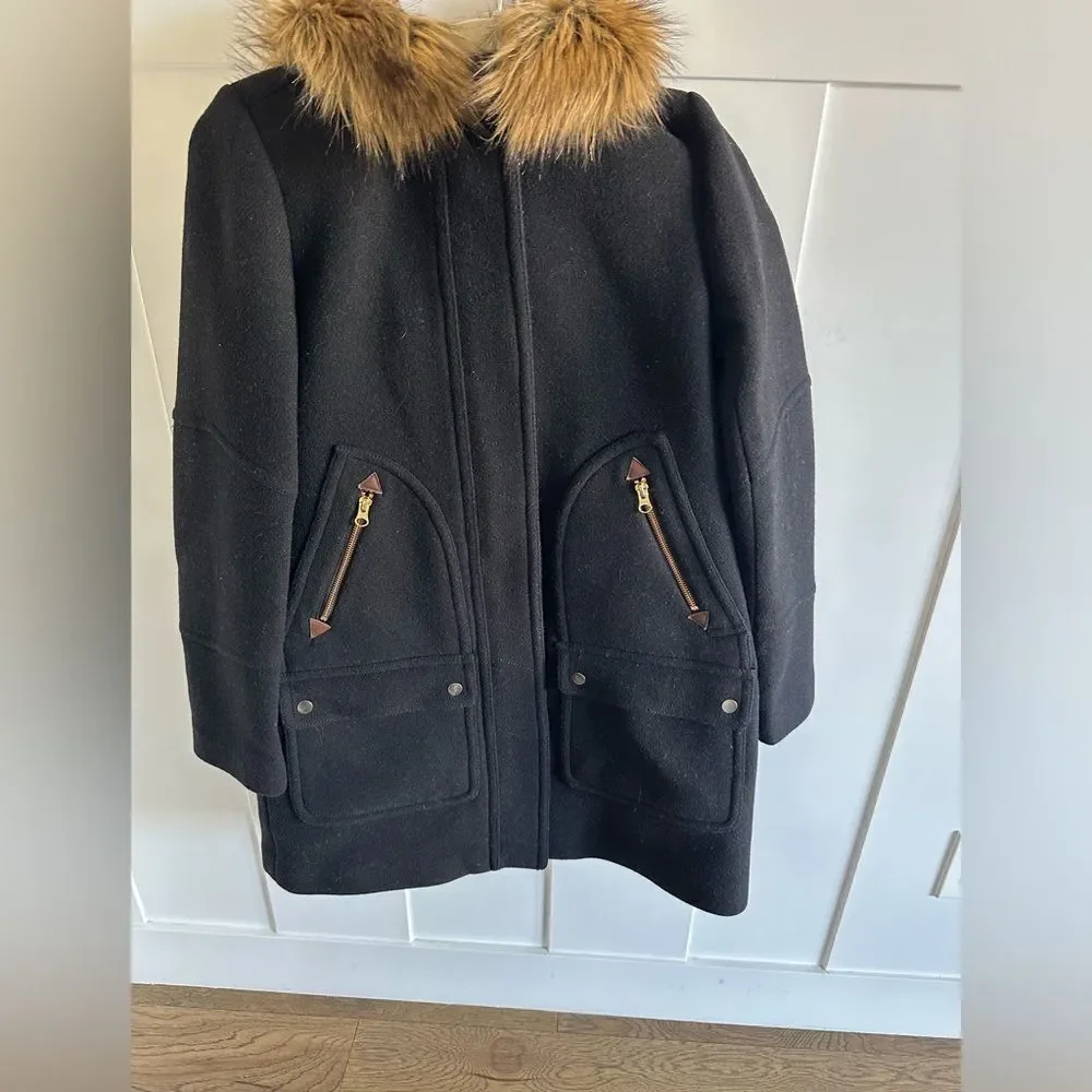 J. Crew Chateau Italian Stadium Cloth Nello Gori Wool Coat